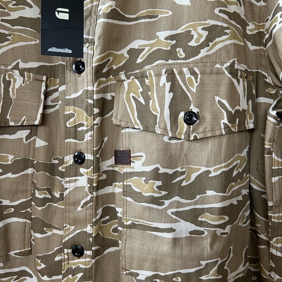G-Star Men's Camo Type C Straight Long thick Shirt - Picture 3 of 8